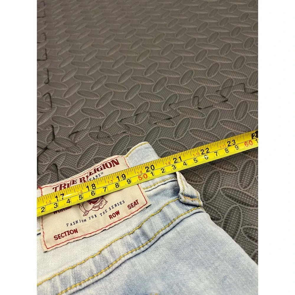 True‎ Religion Geno Relaxed Slim Mens 42 Light Blue Flap Pocket Denim Jeans